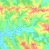 Mapa topográfico Gouardéré, altitude, relevo