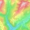 Mapa topográfico Mont Caly, altitude, relevo