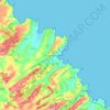 Mapa topográfico Luanco, altitude, relevo
