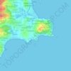Mapa topográfico A Laxe, altitude, relevo