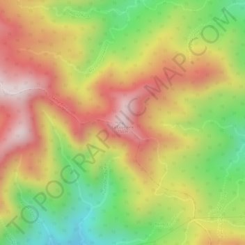 Mapa topográfico La Couronne, altitude, relevo