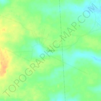 Mapa topográfico Cedro, altitude, relevo