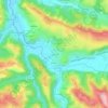 Mapa topográfico Nauviale, altitude, relevo