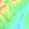 Mapa topográfico Penedos de Alenquer, altitude, relevo