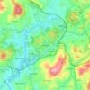 Mapa topográfico Pevidém, altitude, relevo