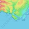 Mapa topográfico Dalle du Chat, altitude, relevo