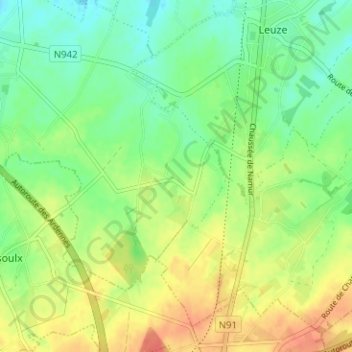Mapa topográfico Les Boscailles, altitude, relevo