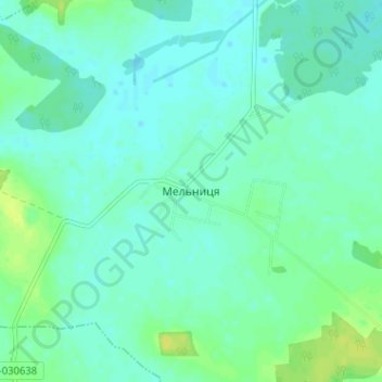Mapa topográfico Мельница, altitude, relevo