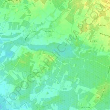 Mapa topográfico Le Logis de Mons, altitude, relevo