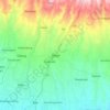 Mapa topográfico Dawe, altitude, relevo