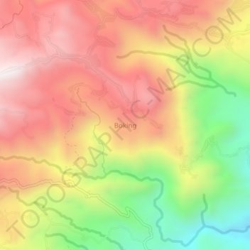 Mapa topográfico Boking, altitude, relevo
