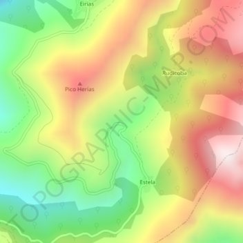 Mapa topográfico Pontepedra, altitude, relevo