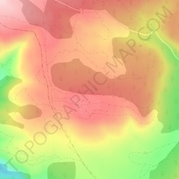 Mapa topográfico La Ballestera, altitude, relevo
