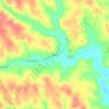 Mapa topográfico Drakes, altitude, relevo