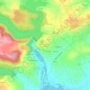 Mapa topográfico Les Landes De Trévéjan, altitude, relevo