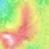 Mapa topográfico Crête du Fioc, altitude, relevo