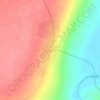 Mapa topográfico Muconda, altitude, relevo
