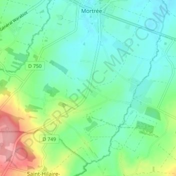 Mapa topográfico Mehéran, altitude, relevo