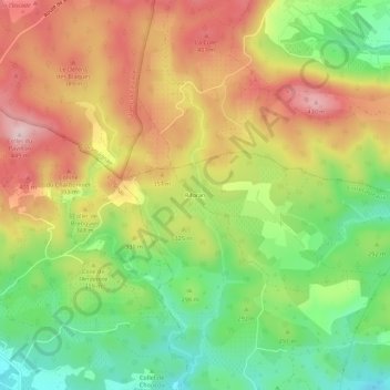Mapa topográfico Riforan, altitude, relevo