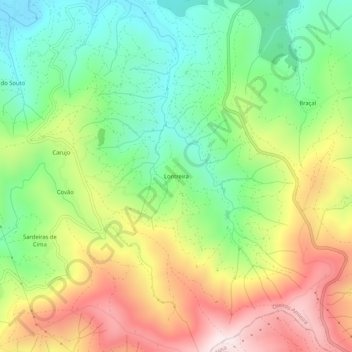 Mapa topográfico Lontreira, altitude, relevo