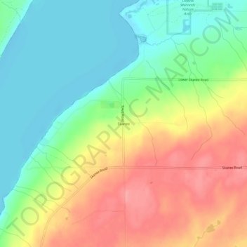 Mapa topográfico Skanee, altitude, relevo