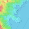 Mapa topográfico Portlligat, altitude, relevo
