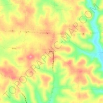 Mapa topográfico Purity, altitude, relevo