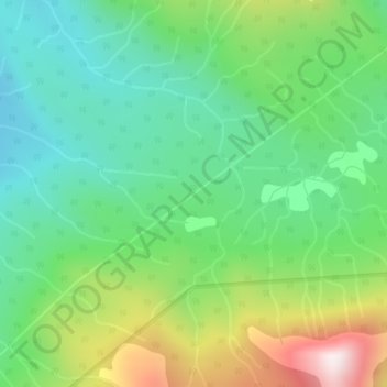 Mapa topográfico Rocky Mountains, altitude, relevo