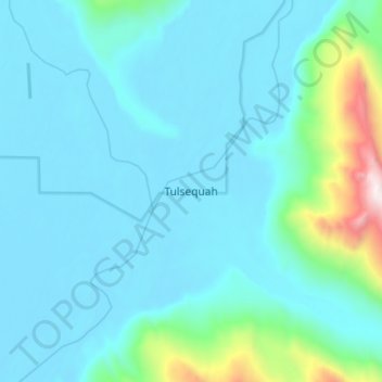 Mapa topográfico Tulsequah, altitude, relevo