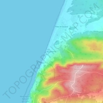 Mapa topográfico Murtinheira, altitude, relevo