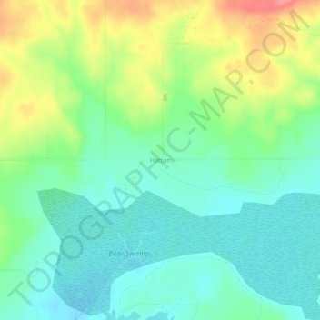 Mapa topográfico Hatton, altitude, relevo