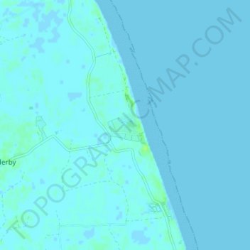 Mapa topográfico Anderby Creek, altitude, relevo