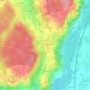 Mapa topográfico Les Valettes, altitude, relevo