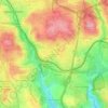 Mapa topográfico Massamá, altitude, relevo