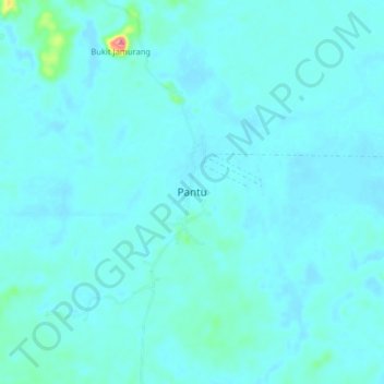Mapa topográfico Pantu, altitude, relevo