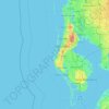 Mapa topográfico Sand Key, altitude, relevo