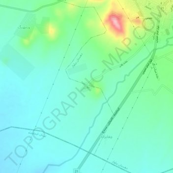 Mapa topográfico Belan, altitude, relevo