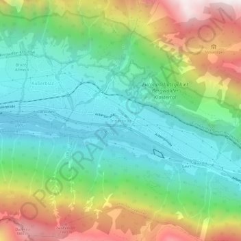 Mapa topográfico Innerbraz, altitude, relevo