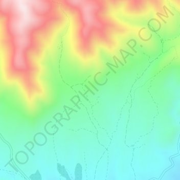 Mapa topográfico El Candelar, altitude, relevo