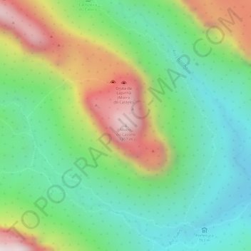 Mapa topográfico Morro do Castelo, altitude, relevo