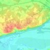Mapa topográfico Le Bourg-Nord, altitude, relevo