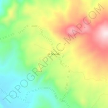 Mapa topográfico La Cebadilla, altitude, relevo