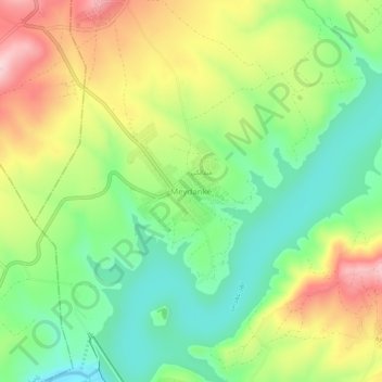 Mapa topográfico Maydanki, altitude, relevo