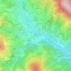 Mapa topográfico Les Dépôts, altitude, relevo