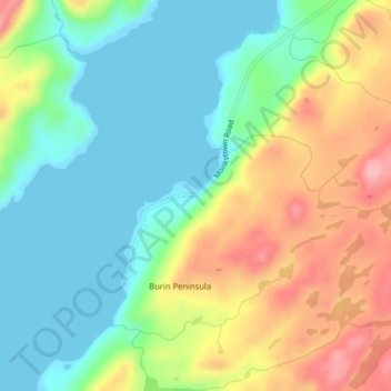 Mapa topográfico Monkstown, altitude, relevo