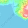 Mapa topográfico Λουτρά Αιδηψού, altitude, relevo