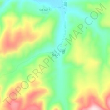 Mapa topográfico Balca, altitude, relevo
