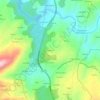Mapa topográfico Leborín, altitude, relevo
