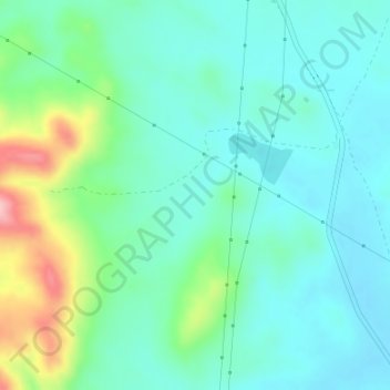 Mapa topográfico Cerro de Huelva, altitude, relevo