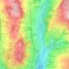 Mapa topográfico Les Ribiollets, altitude, relevo